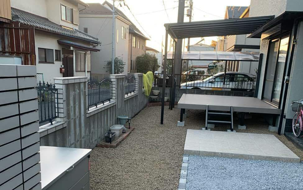 リフォーム施工事例：宇都宮市　バーベキューが楽しめる庭へエクステリアリフォーム